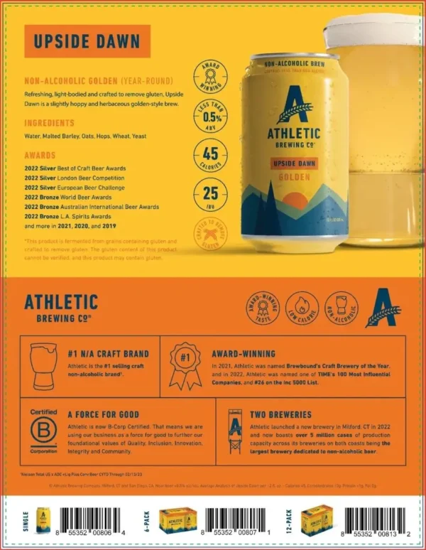 Athletic Brewing – Upside Dawn Golden - Image 3