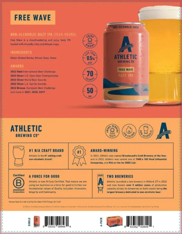 Athletic Brewing – Free Wave Hazy IPA - Image 2