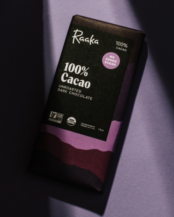 Raaka 100% Cacao Dark Chocolate Bar - Image 3