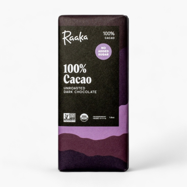 Raaka 100% Cacao Dark Chocolate Bar