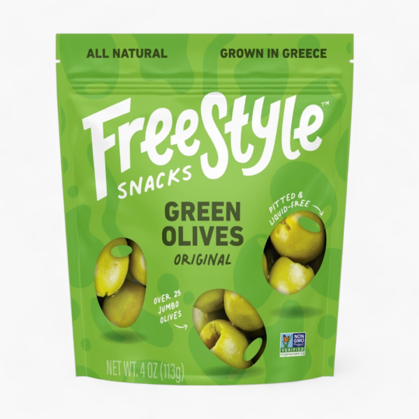 Free Style Snacks – Green Olives – Original