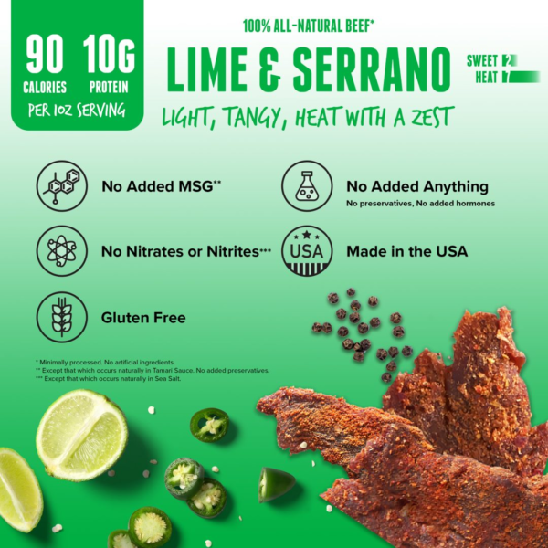 Bajavida Lime & Serrano Beef Jerky - Image 4