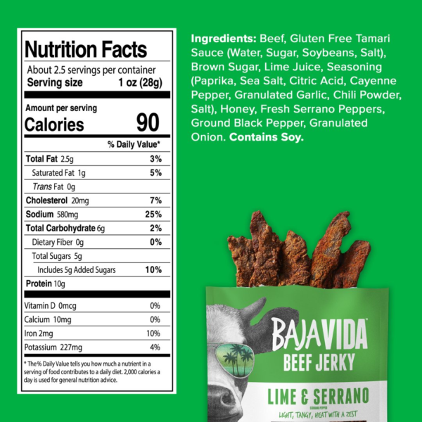 Bajavida Lime & Serrano Beef Jerky - Image 5