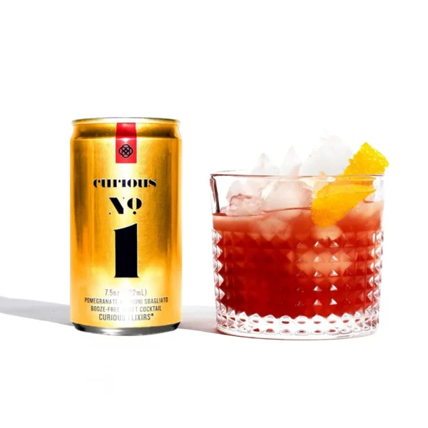 Curious No. 1 Mini Cans Non Alcoholic Pomegranate Negroni Sbagliato - Image 3