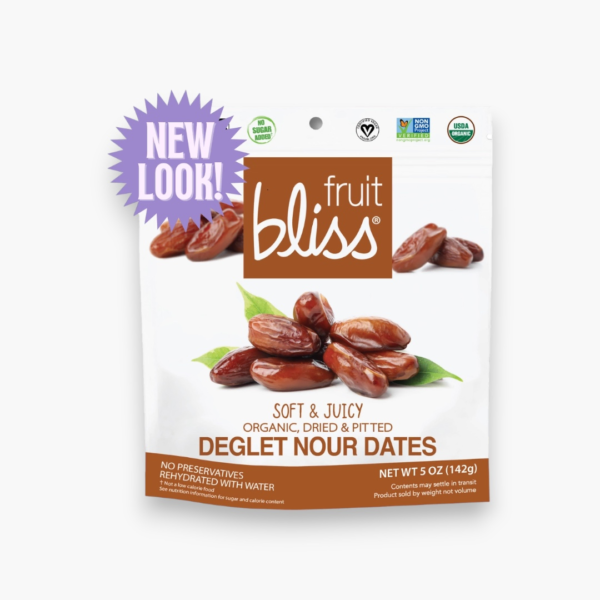 Fruit Bliss Organic Deglet Nour Dates Snacks 5 oz