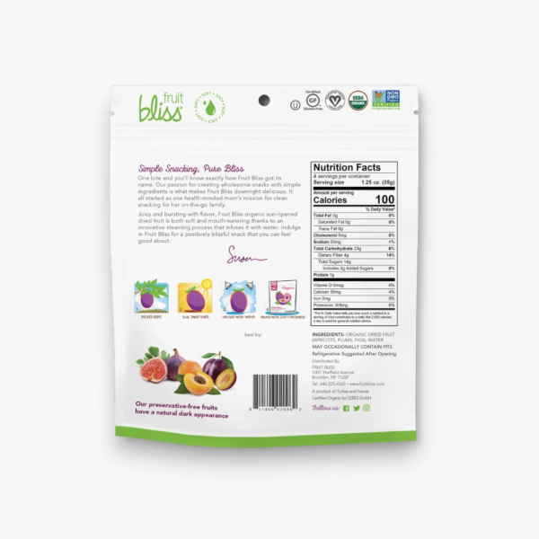 Fruit Bliss Organic Fruit Medley Snacks 5 oz - Image 2