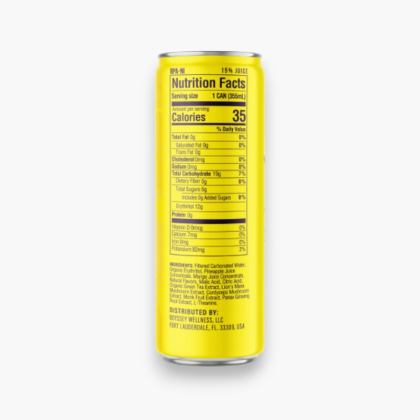 Pineapple Mango 222 Sparkling Energy Drink - Image 3