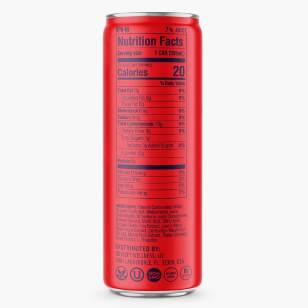 Strawberry Watermelon 222 Sparkling Energy Drink - Image 2